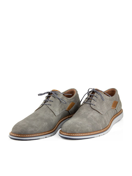 Men's Leather Casual Shoes Gray