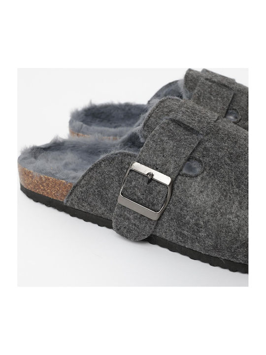 Χειμερινές Ανδρικές Παντόφλες Γκρι