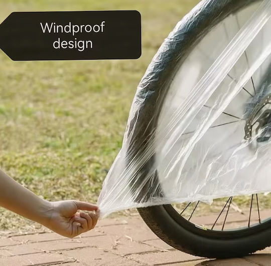 Set of 2 Transparent Nylon Bicycle Covers