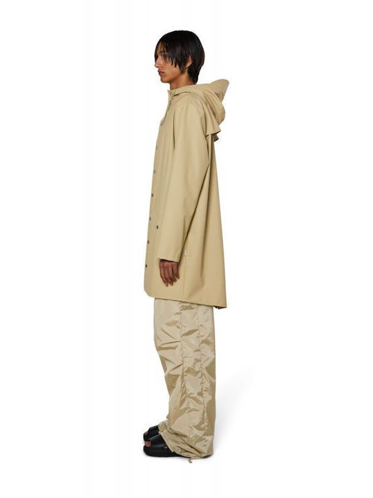 Women's for Hiking Short Lifestyle Jacket Waterproof for Spring or Autumn Beige