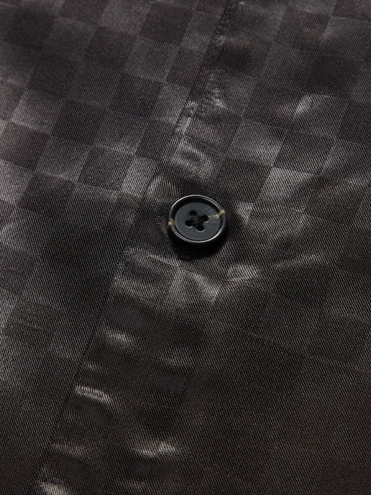 Shirt Short-sleeved Shirt Checked Black
