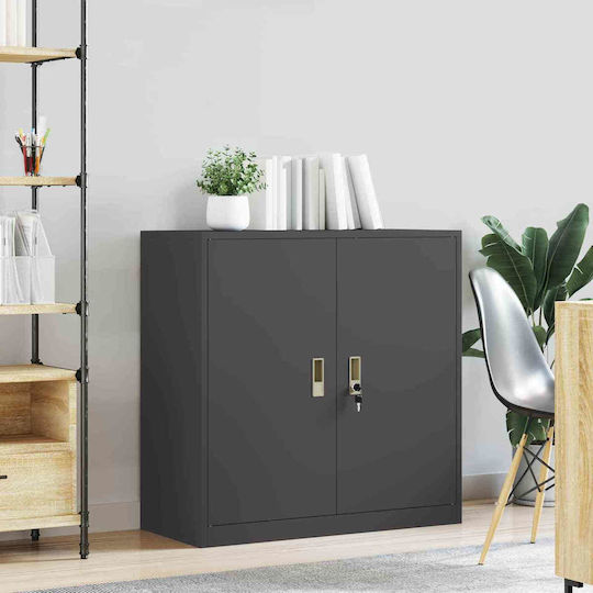 Dulap De Depozitare Pentru Birou Metalic Negru 90x40x90cm