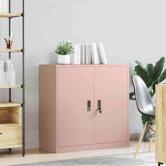 Ντουλάπι Γραφείου Μεταλλικό Ροζ 90x40x90cm