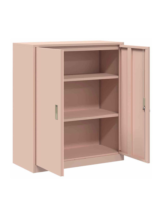 Ντουλάπι Γραφείου Μεταλλικό Ροζ 90x40x105cm