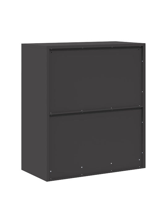 Ντουλάπι Γραφείου Μεταλλικό Μαύρο 80x40x90cm