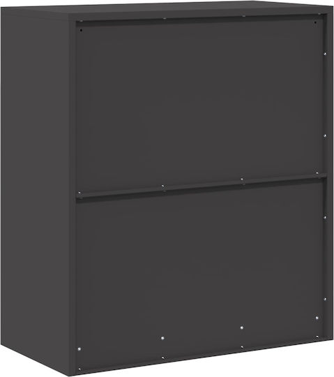 Метален Черен Офисен Шкаф 80x40x90см