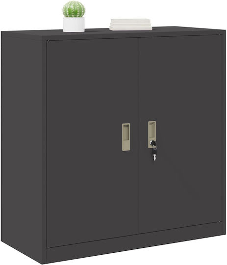 Dulap De Depozitare Pentru Birou Metalic Negru 90x40x90cm