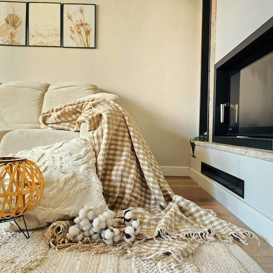 Kotonia Home Pătură Semidublă 180x230 cm Caramel Kotonia Home Pătură Semidublă 180x230 cm Caramel