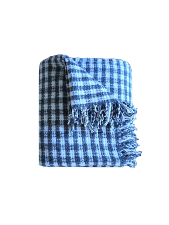 Kotonia Home Pătură Muselină Semidublă Cu Franjuri 180x230cm Aquamarine
