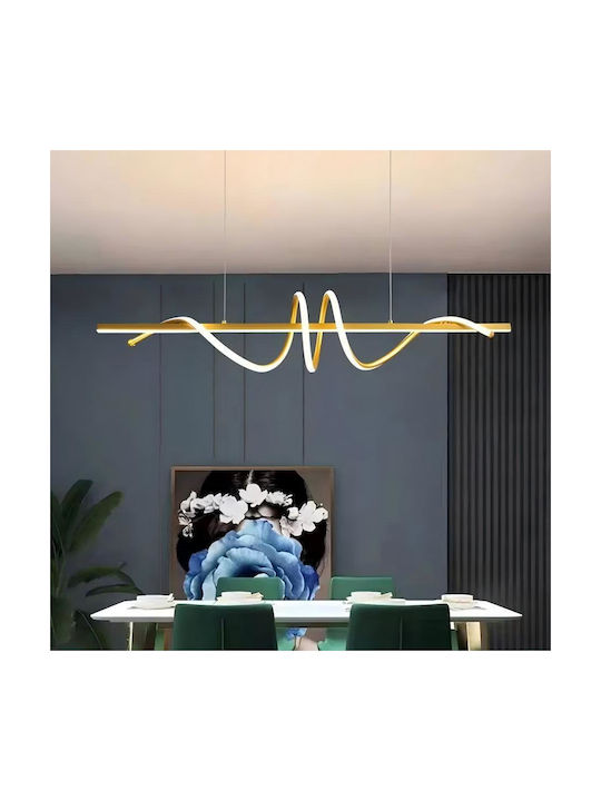 Ρυθμιζόμενο Κρεμαστό Φωτιστικό Χρυσό LED με Θερμό Λευκό Φως 100x100εκ.