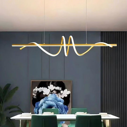 Verstellbar Hängelampe Gold 100x100cm.