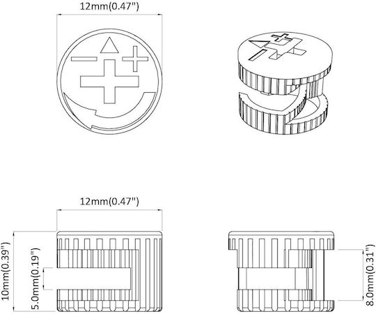 vidaXL Βίδα Μεταλλική με Διάμετρο M10 και Μήκος 12mm 8372τμχ