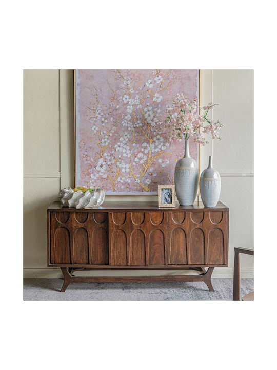 Artekko Διακοσμητικό Βάζο Κεραμικό Glazed Μπεζ Φ21xΥ60cm