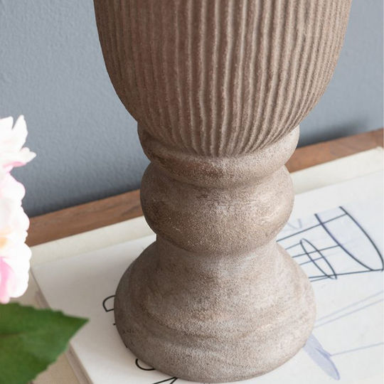 Artekko Decorative Vase Candia Brown 15.5x15.5x41.5cm