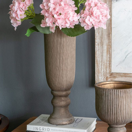Artekko Decorative Vase Candia Brown 15.5x15.5x41.5cm