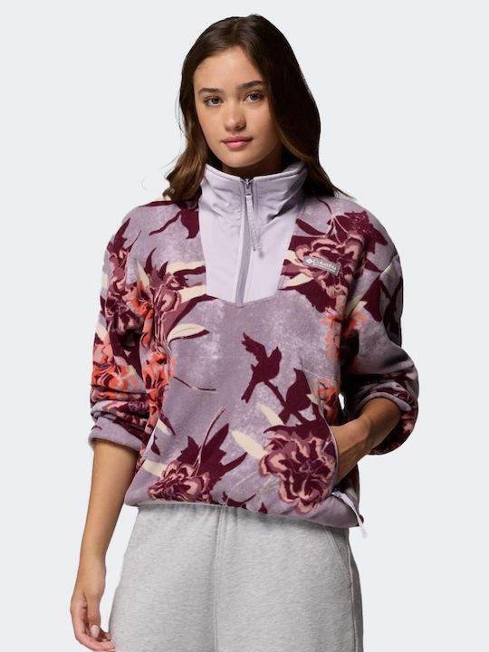 Sequoia Grove Bluza Damă Iarnă Fleece pentru Drumeție Mânecă Lungă cu Fermoar Violet