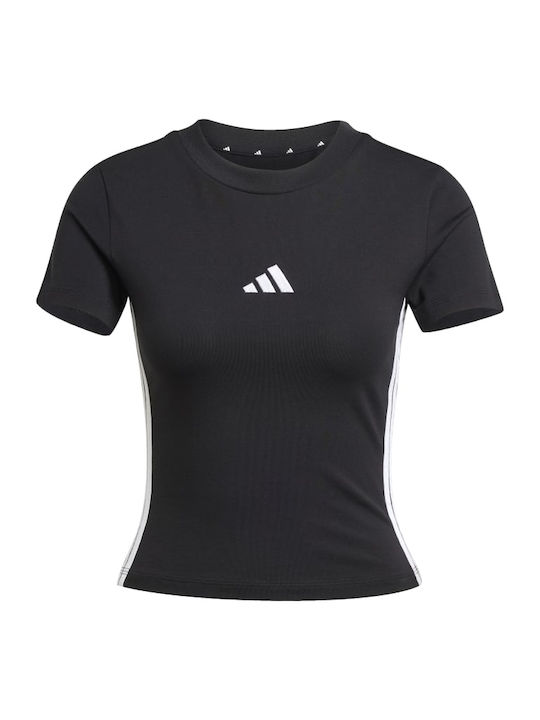 Essentials 3-Stripes Women's Athletic T-shirt Black