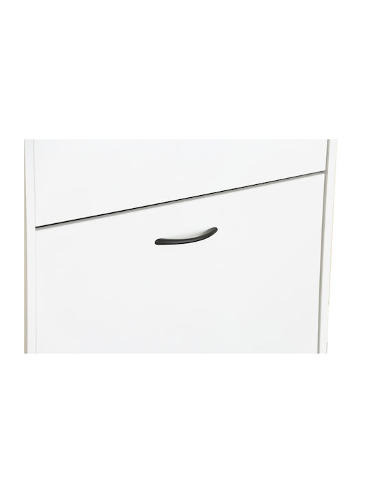 Дървена Обувки Zefiros 2 Врати Бял 60x24x81см MDF Меламин