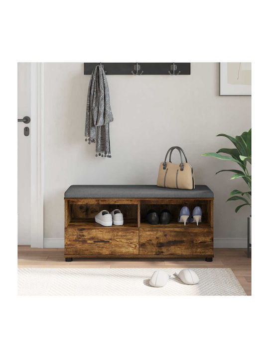Entry Furniture with Bench Smoked Oak 100x38x46cm