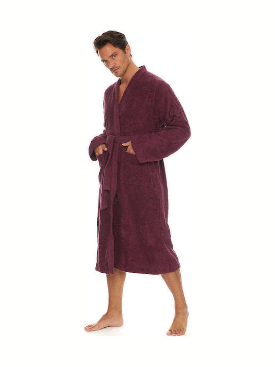 Homelovers Bathrobe with Collar Ploom Purple 350gr/m²