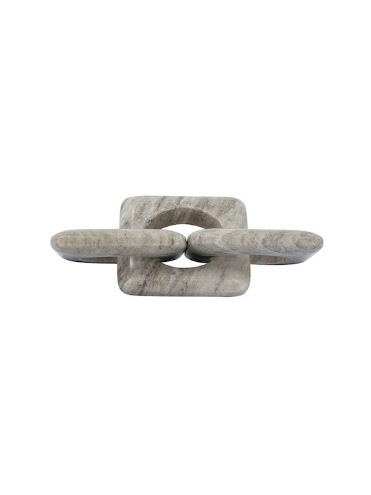 Artekko Marble Gray Marble Decorative Chain 26x10x2.5 Cm