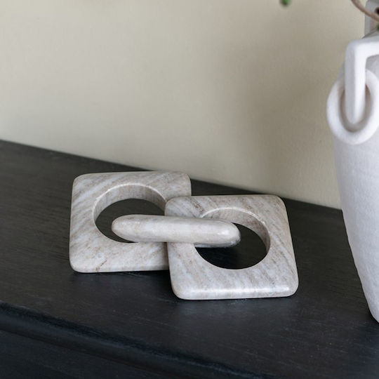 Artekko Marmor Graue Tischdekoration Kette 26x10x2.5 cm