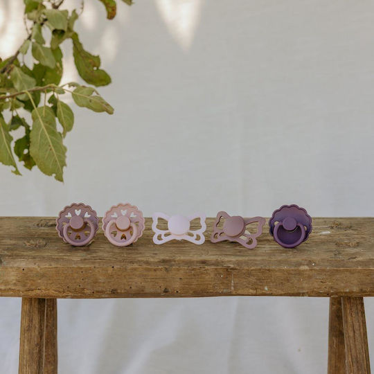 Frigg Fairytale Πιπίλες Καουτσούκ Mauve/Primrose για 6-18 μηνών 2τμχ