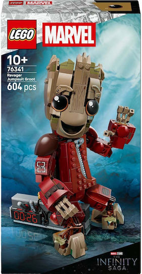 LEGO Marvel Ravager Jumpsuit Groot pentru 10+ Ani 604 Piese