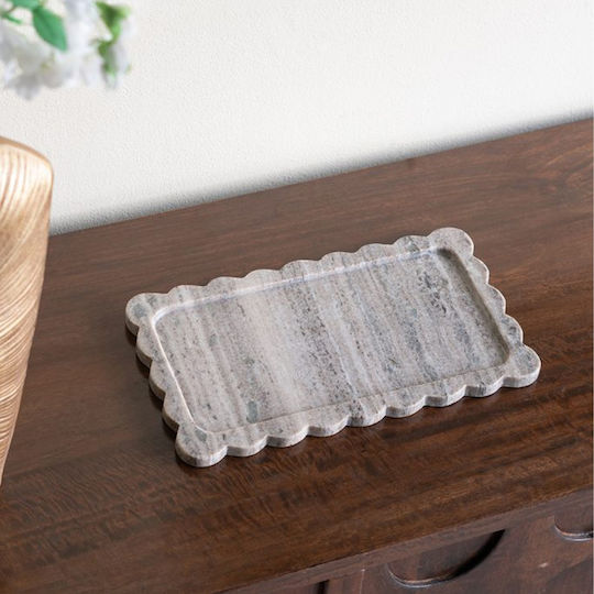 Artekko Marble Rectangular Decorative Tray 35.5x20x1.8cm