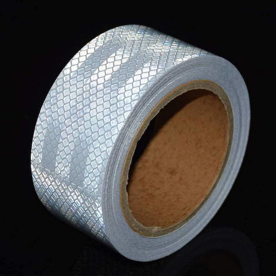 Selbstklebendes Reflektierendes Klebeband Weiß 50mm X 5 Meter