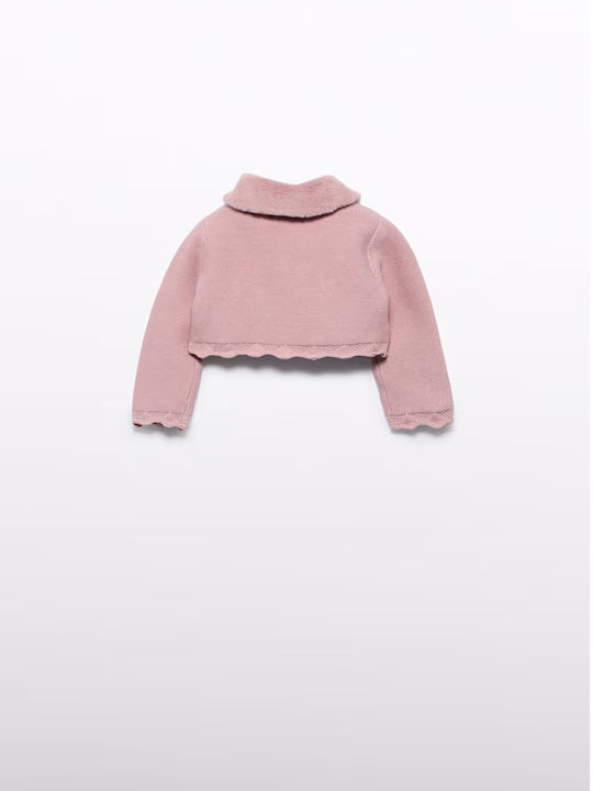 Kids Bolero Knitted Pink