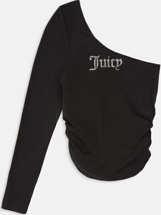 Women's Blouse with One Shoulder Black