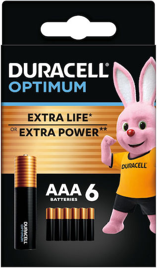 Duracell Optimum Αλκαλικές Μπαταρίες AAA 1.5V 6τμχ