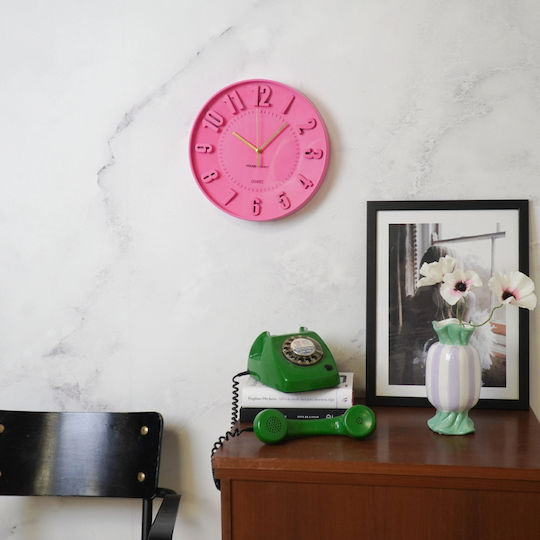 Housevitamin 3D Wall Clock Pink