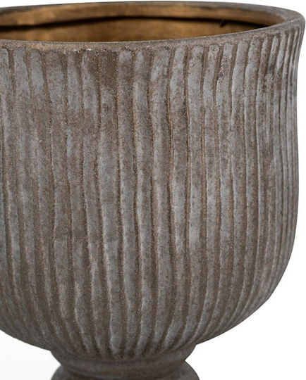 Artekko Διακοσμητικό Βάζο Πήλινο Candia Καφέ Φ17.5xΥ24cm