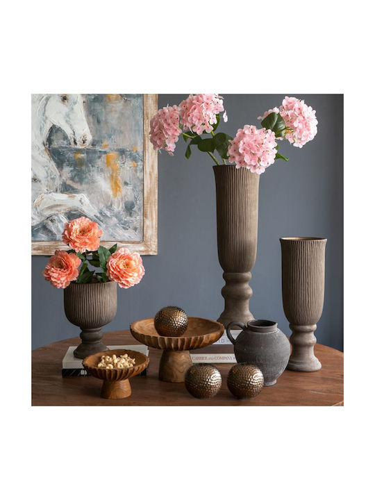Artekko Decorative Vase Candia Brown 17.5x17.5x56.5cm