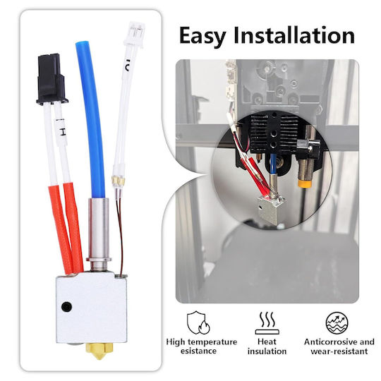 Cap De Imprimare Anycubic Kobra 2 Bloc De Încălzire Hotend Pentru Imprimantă 3D 5 Duze 0.4 Mm Protecție Silicon 24 V Anycubic Kobra 2 Kobra 2 Neo Kobra 2 Pro Kobra 2 Plus Kobra 2 Max