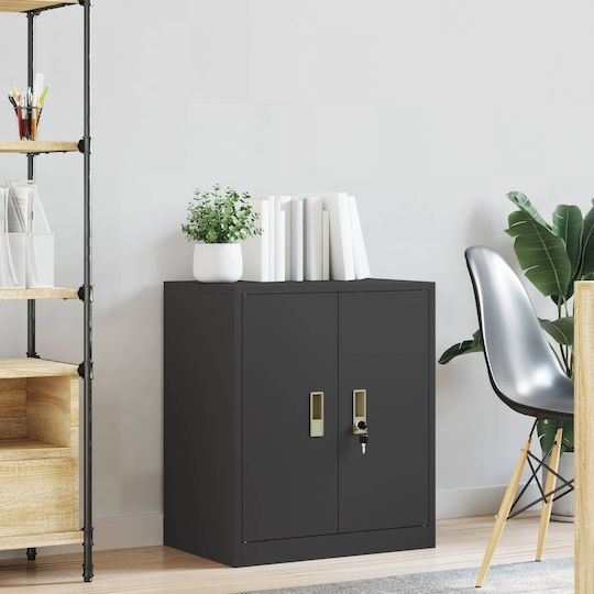 Ντουλάπι Γραφείου Μεταλλικό Μαύρο 60x40x70cm