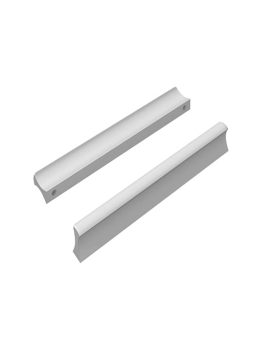 vidaXL Mâner Mobilier Mânere de mobilier din Metal Argint 105.7mm (Distanța între Centre 7.4mm) 864683 2buc