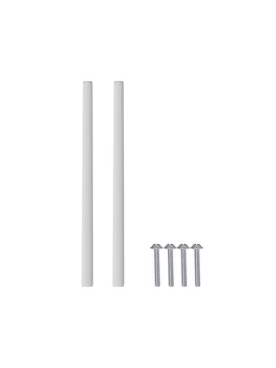 vidaXL Mâner Mobilier Mânere de mobilier din Metal Argint 105.7mm (Distanța între Centre 7.4mm) 864683 2buc