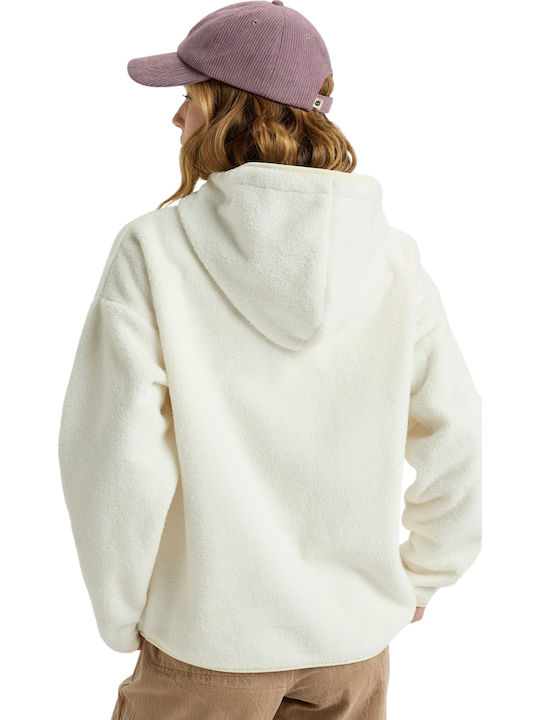 Cool Calling Winterlich Damen Bluse Langärmelig mit Kapuze Ecru