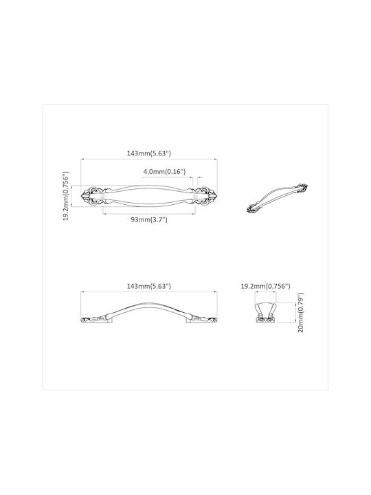 vidaXL Handle Furniture made of Metallic Gold 864721 1pcs
