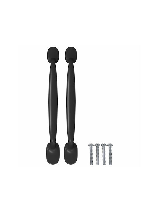 vidaXL Knob Furniture made of Metallic Black 864694 1pcs