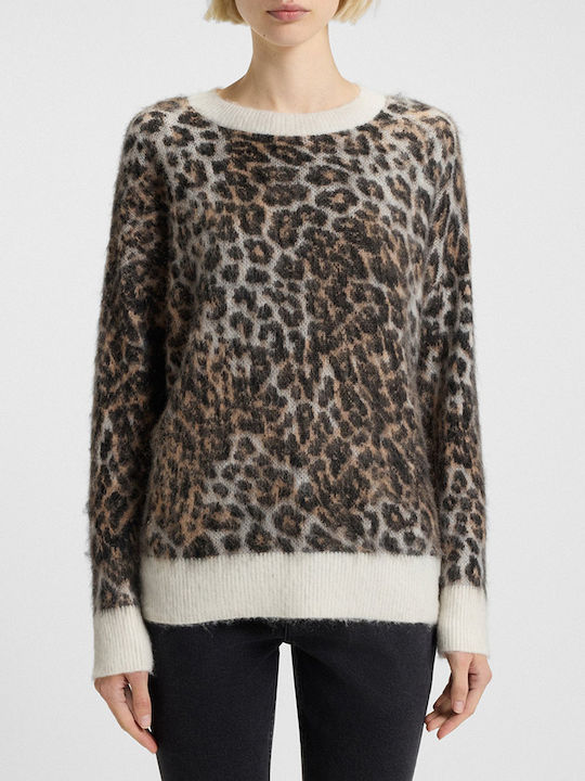Seratu Γυναικείο Πουλόβερ Animal Print Multi