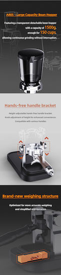 Coffee Grinder with Bean Hopper Capacity 1.5kg