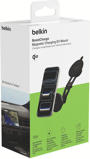 Belkin Car Mobile Mount with Magnet and Wireless Charging Black