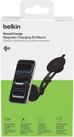 Belkin Car Mobile Mount with Magnet and Wireless Charging Black