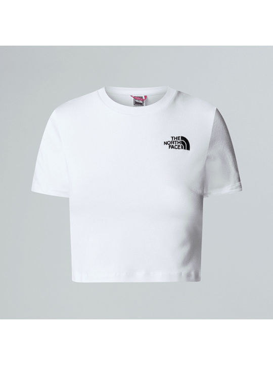 Women's Summer Crop Top Cotton Short Sleeve White