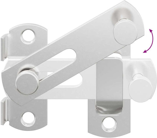 Μεταλλικός Κλειδαριάς Πόρτας 2 Pcs Ασημί 70 X 8 Mm Ατσάλι 864752 Ασήμι