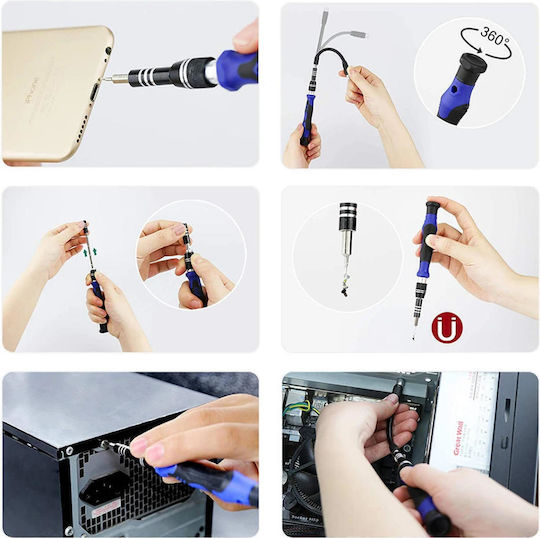 Screwdriver Set 142 Pieces Precision Screwdriver for Electronic Devices Magnetic Repair Kit 120 Bits Phone Macbook Computer Laptop PC Tablet